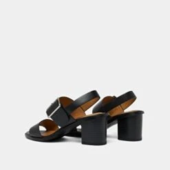 Sandales à Talons Et Brides En Cuir Noir 13 Sandales à Talons Et Brides En Cuir Noir -Xoxo Boutique 01W008618F.1694503803