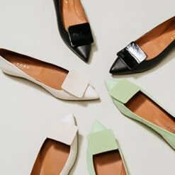 Ballerines à Bouts Pointus En Vernis Plissé Noir -Xoxo Boutique 01W008637G.1694503853