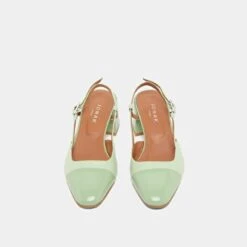 Babies à Talons Ouverts En Vernis Cuir Vert Clair -Xoxo Boutique 01W008653G.1694503911