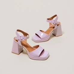 Sandales à Brides Et Plateformes En Vernis Lilas -Xoxo Boutique 01W008664E.1694503952