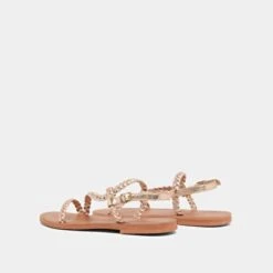 Sandales Tressées En Cuir Métallisé Platine -Xoxo Boutique 01W008673F.1694503988