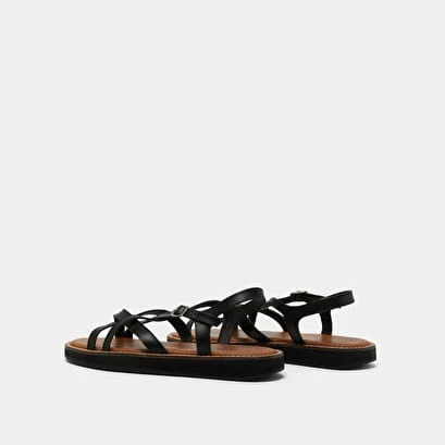 Sandales à Plateformes Et Brides Croisée... En Cuir Noir 8 Sandales à Plateformes Et Brides Croisée... En Cuir Noir – Image 6