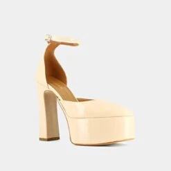 Babies à Talons Et Plateformes En Vernis Beige -Xoxo Boutique 01W008689D.1694504048