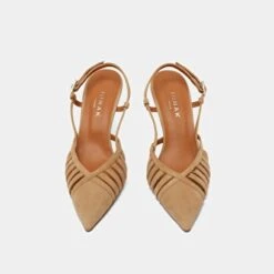 Escarpins à Bouts Pointus Et Détails Ajourés En Velours Camel 15 Escarpins à Bouts Pointus Et Détails Ajourés En Velours Camel -Xoxo Boutique 01W008698G.1694504086