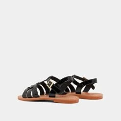 Sandales Plates Tressées En Vernis Noir -Xoxo Boutique 01W008713F.1694504145