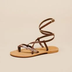 Sandales à Brides En Cuir Marron 10 Sandales à Brides En Cuir Marron -Xoxo Boutique 01W008715C.1694504150