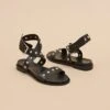 Sandales à Brides Croisées En Cuir Noir -Xoxo Boutique 01W008727A.1708517082