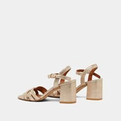 Sandales à Bouts Ouverts En Velours Laminé Platine 13 Sandales à Bouts Ouverts En Velours Laminé Platine -Xoxo Boutique 01W008746F.1694504276