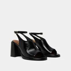 Sandales à Talons Hauts En Cuir Vieilli Noir -Xoxo Boutique 01W008759D.1694504320