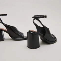 Sandales à Talons Hauts En Cuir Vieilli Noir -Xoxo Boutique 01W008759E.1694504320