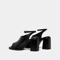 Sandales à Talons Hauts En Cuir Vieilli Noir -Xoxo Boutique 01W008759F.1694504321