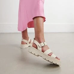 Sandales à Plateformes Et Boucles En Cuir écru -Xoxo Boutique 01W008765C.1694504339