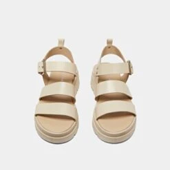 Sandales à Plateformes Et Boucles En Cuir écru -Xoxo Boutique 01W008765G.1694504342