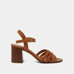 Sandales à Bouts Ouverts En Cuir Camel 6 Sandales à Bouts Ouverts En Cuir Camel -Xoxo Boutique 01W008774B.1694504372