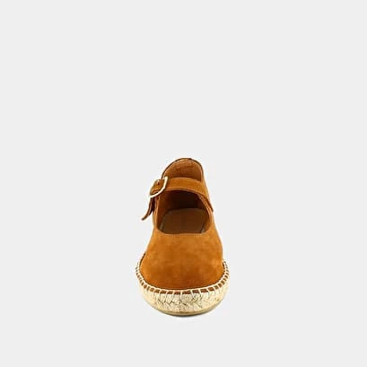 Espadrilles à Bouts Ronds En Croute Cognac 5 Espadrilles à Bouts Ronds En Croute Cognac – Image 3