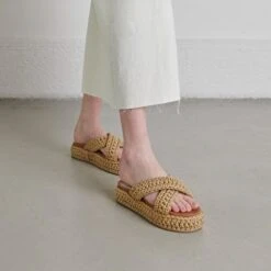 Mules à Plateformes Et Brides Croisées En Corde Beige -Xoxo Boutique 01W008785C.1708517072
