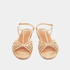 Sandales à Brides En Cuir Métallisé Or -Xoxo Boutique 01W008788G.1708517078