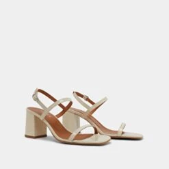 Sandales Ouvertes à Talons En Cuir Brillant écru 13 Sandales Ouvertes à Talons En Cuir Brillant écru -Xoxo Boutique 01W008829D.1708516768