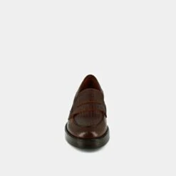 Mocassins En Cuir Reptile Marron -Xoxo Boutique 01W008837F.1694504513