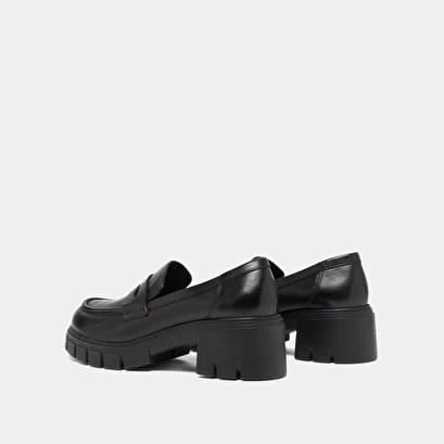 Mocassins à Talons Et Semelles Crantées En Cuir Noir 8 Mocassins à Talons Et Semelles Crantées En Cuir Noir – Image 6