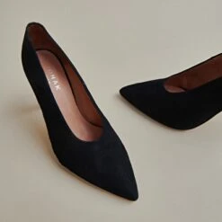 Escarpins à Bouts Pointus En Velours Noir -Xoxo Boutique 01W008888E.1694504700