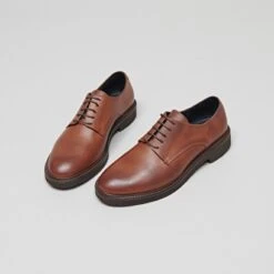 Derbies à Lacets En Cuir Cognac -Xoxo Boutique 01W008910C.1698943124