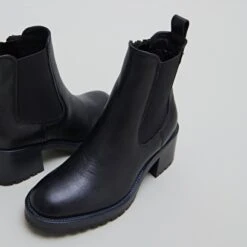 Bottines à Semelles Crantées En Cuir Grainé Noir -Xoxo Boutique 01W008918E.1694504779
