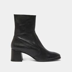 Bottines à Bouts Ovales En Cuir Vieilli Noir -Xoxo Boutique 01W008941B.1694504862