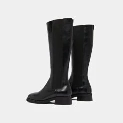 Bottes Hautes En Cuir Noir -Xoxo Boutique 01W008957F.1694504900