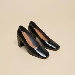 Escarpins à Bouts Pointus En Cuir Brillant Noir -Xoxo Boutique 01W008987C.1698942897