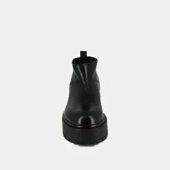 Boots à Semelles Crantées En Cuir Noir -Xoxo Boutique 01W008991C.1694504993