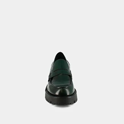 Mocassins à Semelles Crantées En Cuir Glacé Vert 5 Mocassins à Semelles Crantées En Cuir Glacé Vert – Image 3