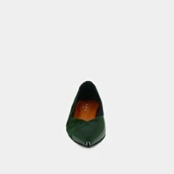 Ballerines à Bouts Pointus En Vernis Et Velours Verts -Xoxo Boutique 01W009024F.1694505043