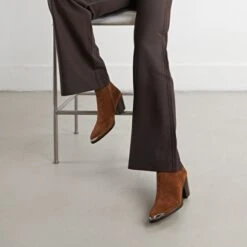 Boots à Bouts Argentés En Croute Cognac 10 Boots à Bouts Argentés En Croute Cognac -Xoxo Boutique 01W009039C.1700151447