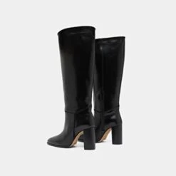 Bottes En Cuir Et Velours Noirs -Xoxo Boutique 01W009043F.1699008969