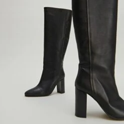 Bottes à Talons En Cuir Noir -Xoxo Boutique 01W009052E.1698942840