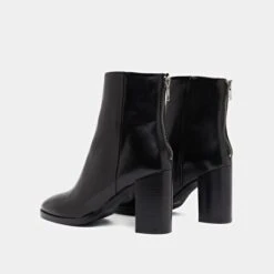 Boots à Talons En Cuir Noir -Xoxo Boutique 01W009053F.1695745133