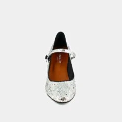 Babies à Talons En Glitter Et Vernis Argent Et Noir -Xoxo Boutique 01W009107F.1698942876