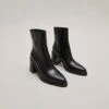 Bottines à Talons En Cuir Noir -Xoxo Boutique 01W009117A.1698942942