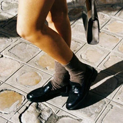 Mocassins College à Bouts Ronds - Jonak ... En Cuir Glacé Et Laine Noirs