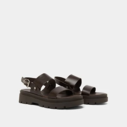 Sandales à Plateformes Et Lanières En Cuir Marron 6 Sandales à Plateformes Et Lanières En Cuir Marron – Image 4