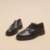 Derbies Percées En Cuir Glacé Noir -Xoxo Boutique 01W009155A.1708516842