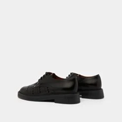 Derbies Percées En Cuir Glacé Noir -Xoxo Boutique 01W009155F.1708516844