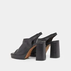 Sandales à Plateformes Et Hauts Talons En Cuir Noir 14 Sandales à Plateformes Et Hauts Talons En Cuir Noir -Xoxo Boutique 01W009160F.1708517033