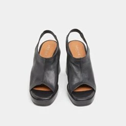 Sandales à Plateformes Et Hauts Talons En Cuir Noir 15 Sandales à Plateformes Et Hauts Talons En Cuir Noir -Xoxo Boutique 01W009160G.1708517033