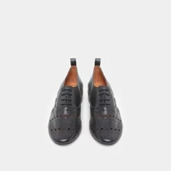 Richelieus à Lacets En Cuir Noir -Xoxo Boutique 01W009187H.1708516820