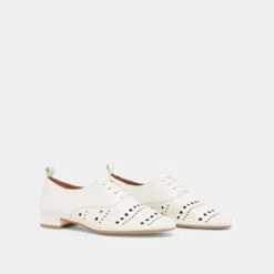 Richelieus à Lacets En Cuir écru -Xoxo Boutique 01W009188D.1708516814