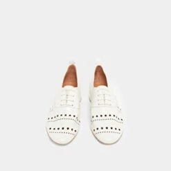 Richelieus à Lacets En Cuir écru -Xoxo Boutique 01W009188H.1708516816