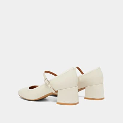 Babies à Talons En Vernis écru 8 Babies à Talons En Vernis écru – Image 6