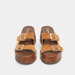 Mules à Plateformes Et Bouts Ouverts En Croute Cognac -Xoxo Boutique 01W009252G.1708621001